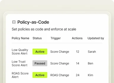 Policy-as-Code governance rules