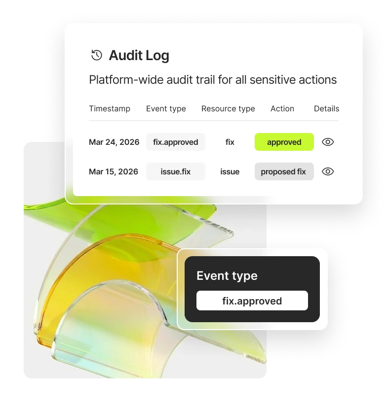 Governance, audit trails, and change history