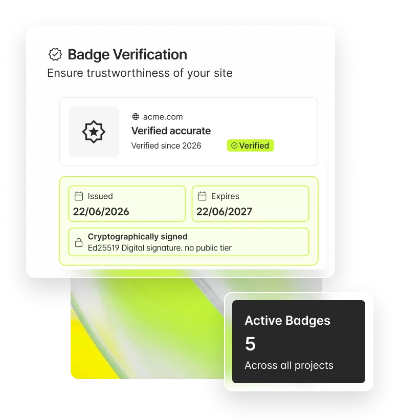 Shareable AI visibility certification badge for customers and partners