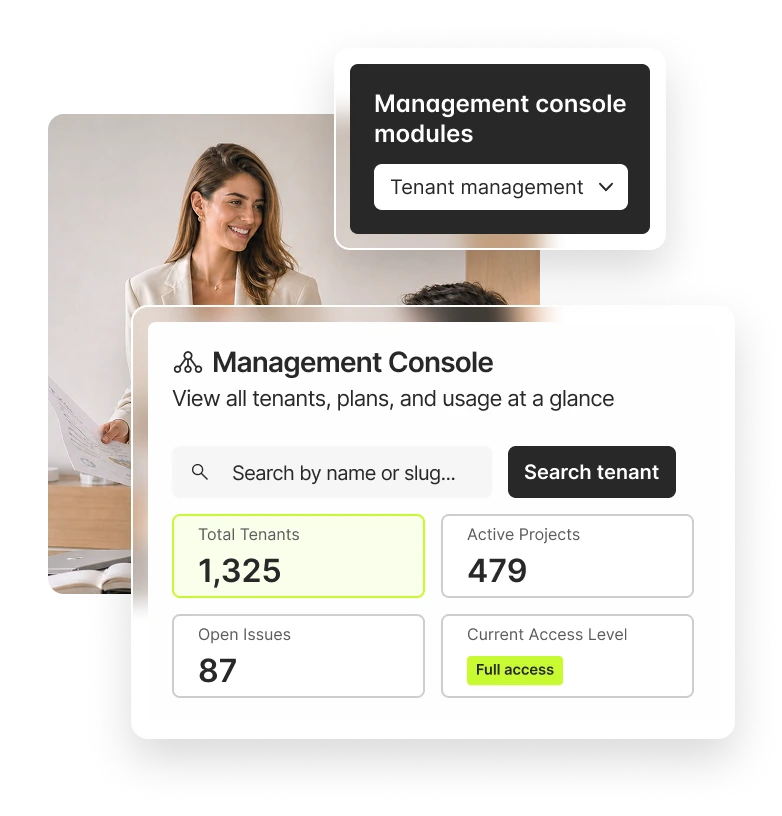 Enterprise management view of multiple child accounts and their status
